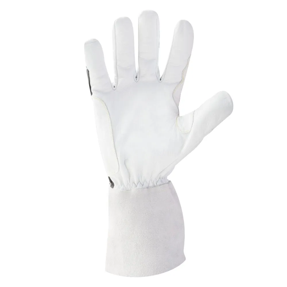 212 Performance ARCTIGEC5-05-008 ARC Economy TIG Cut 5 Resistant Goatskin Welding Gloves, Small Black;White