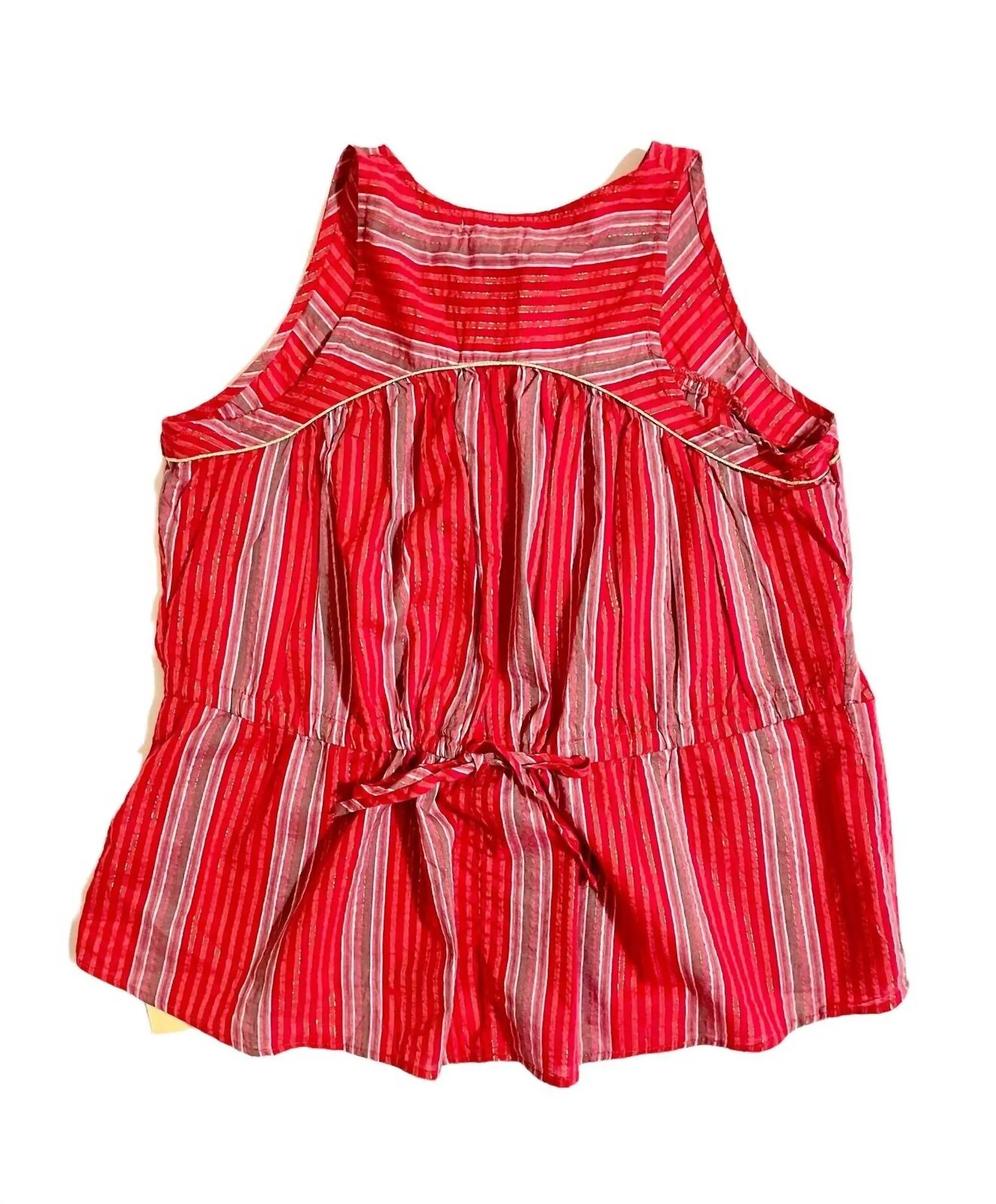 4Our Dreamers - Striped Boho Peasant Top