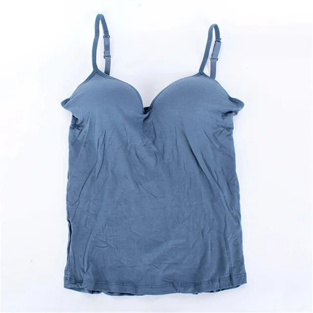Adjustable Strap Vest Top Padded Bra