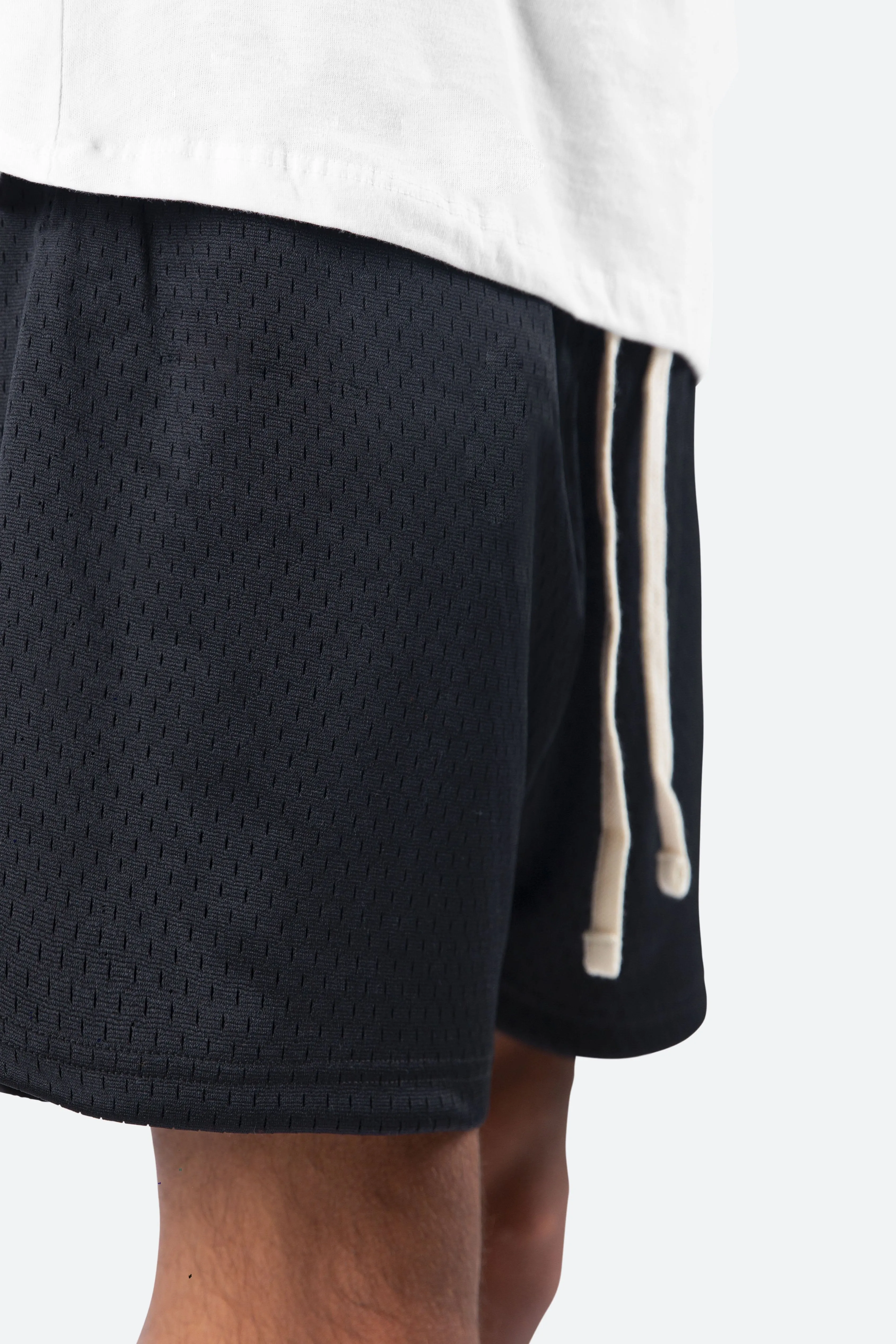 Athletic Mesh Shorts - Black