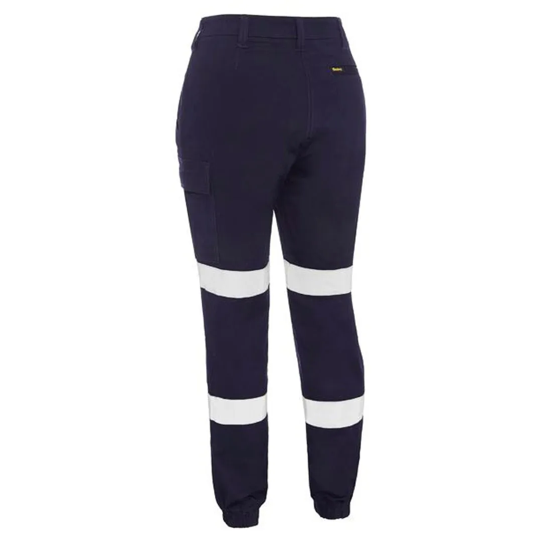 BISLEY WOMENS TAPED BIOMOTION CARGO PANTS CUFFED NAVY
