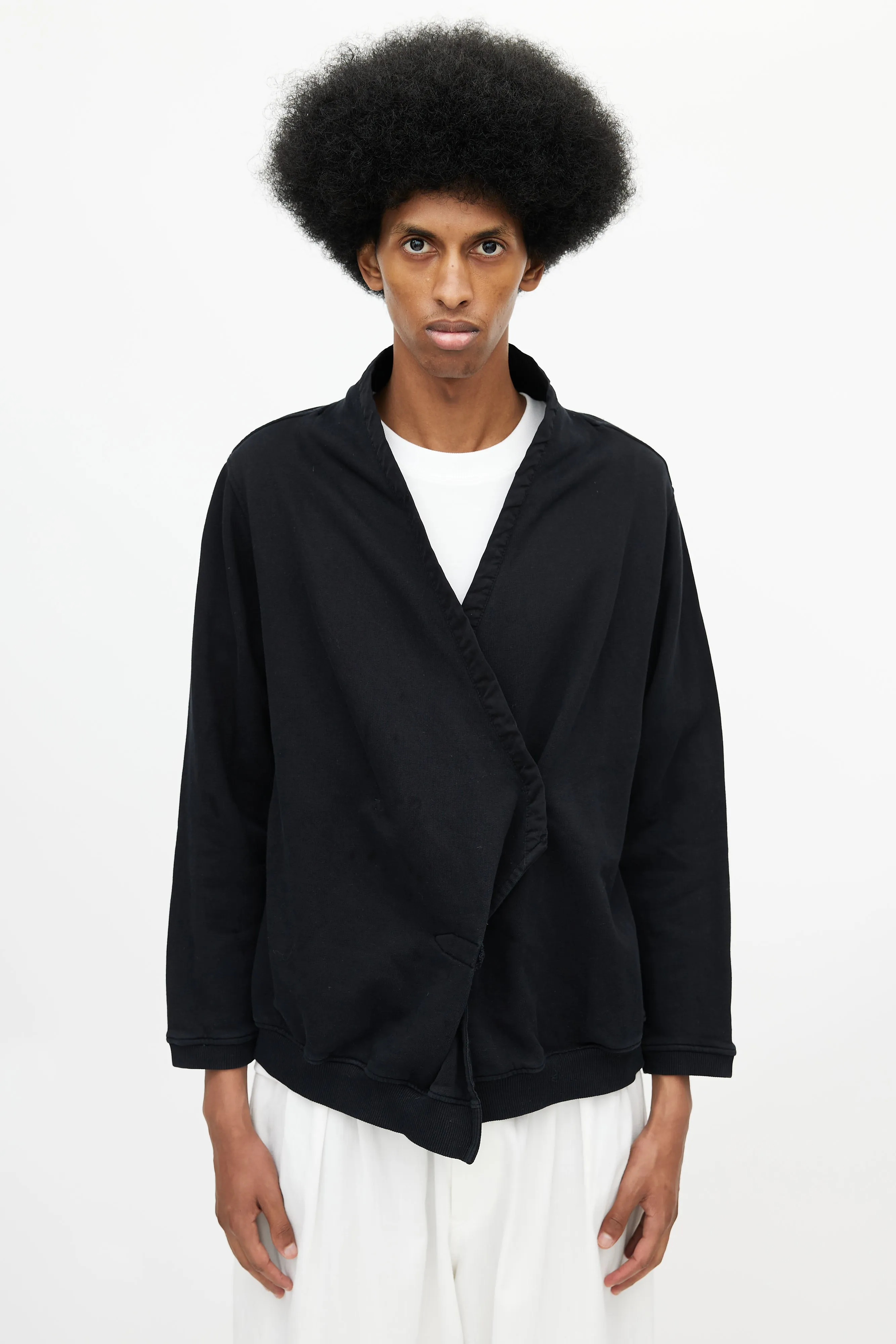 Black Wrap Cardigan