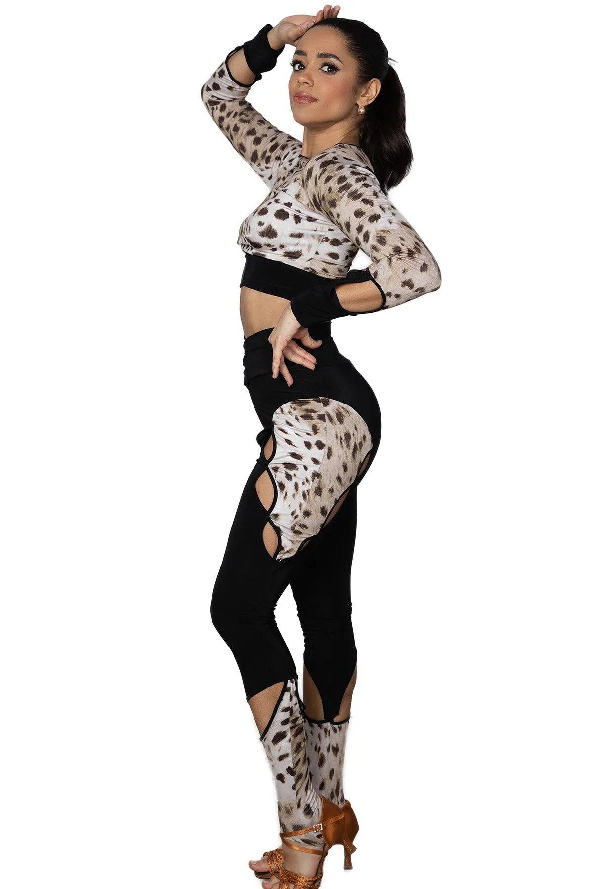 Dance America AP2401 Women's Active Dance and Yoga Cutout Stirrup Leggings in Stock