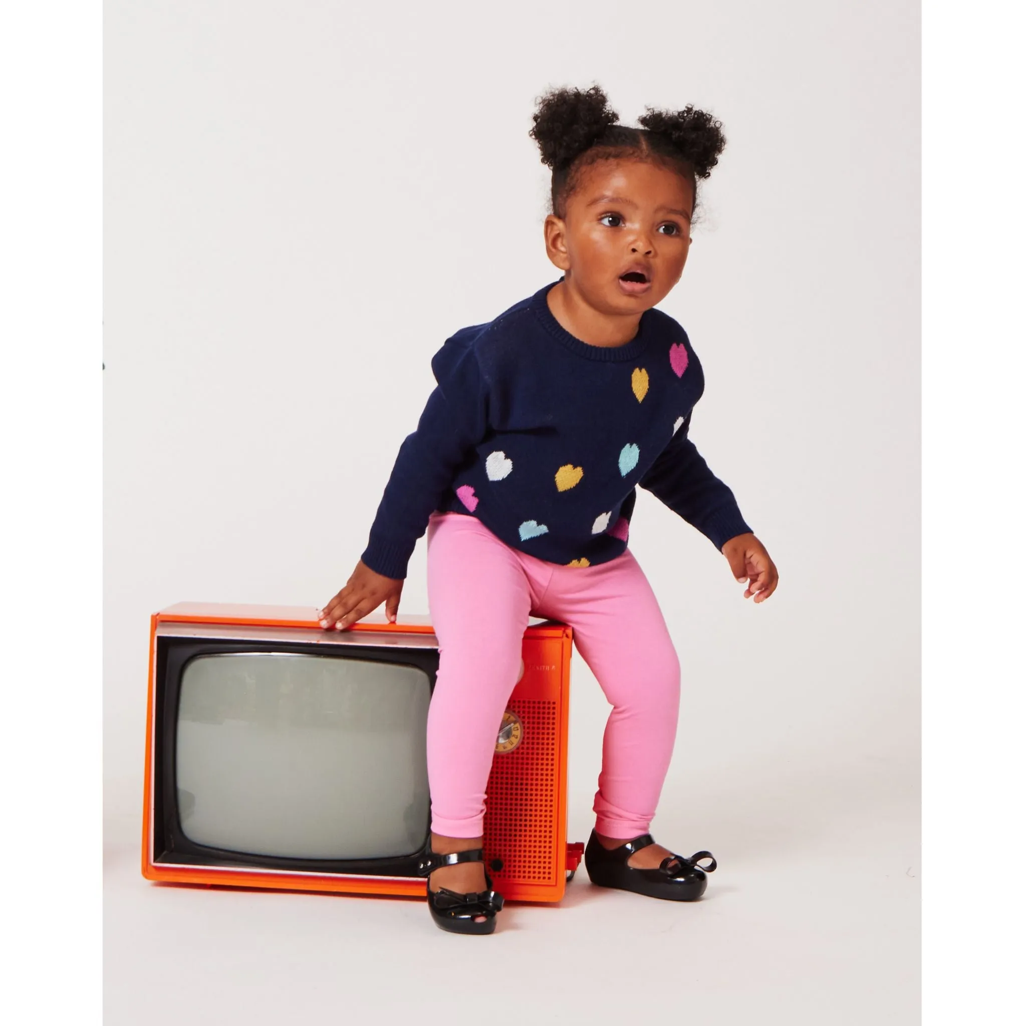 Infant Heart Sweater w/Pink Legging Set