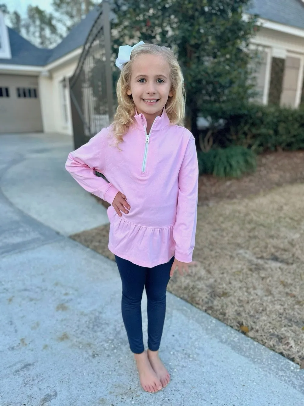 James & Lottie Be Elizabeth Girls Athleisure Leggings - Navy Blue