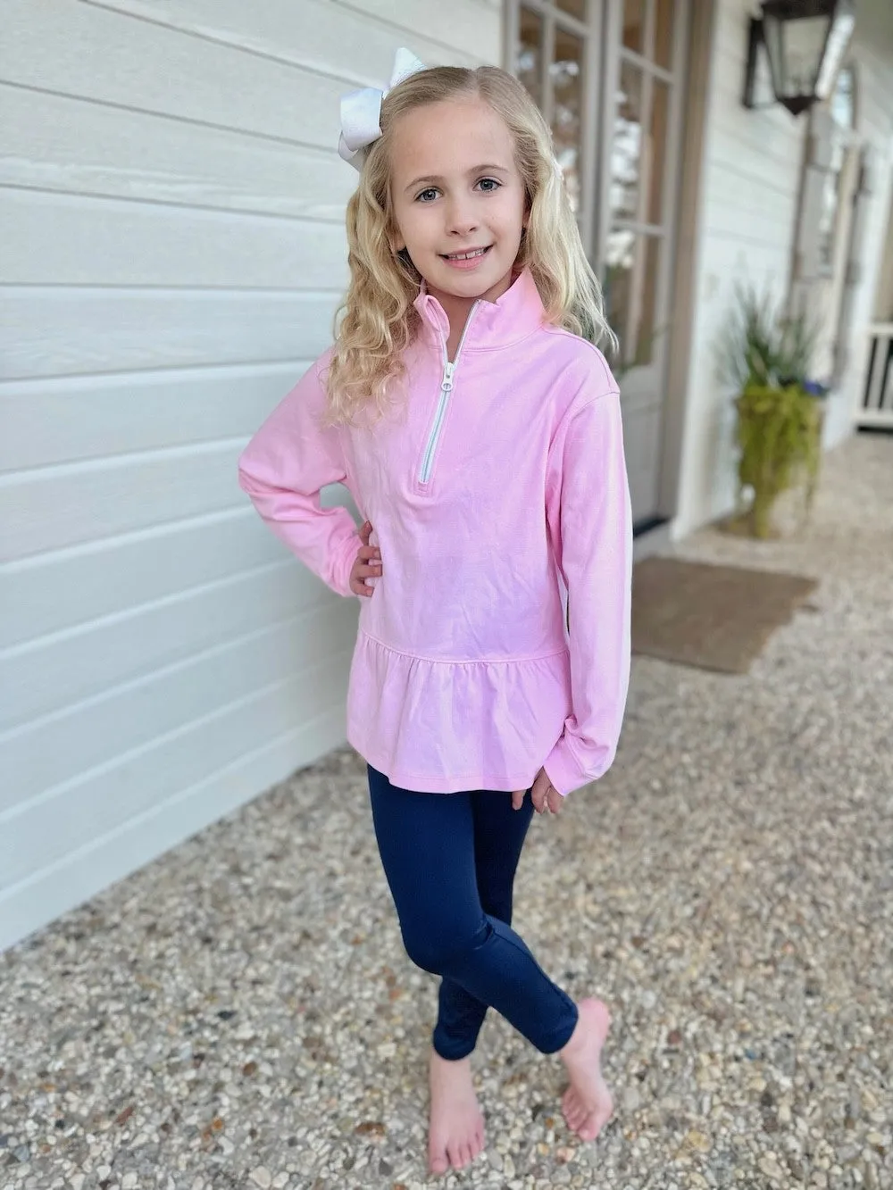 James & Lottie Be Elizabeth Girls Athleisure Leggings - Navy Blue