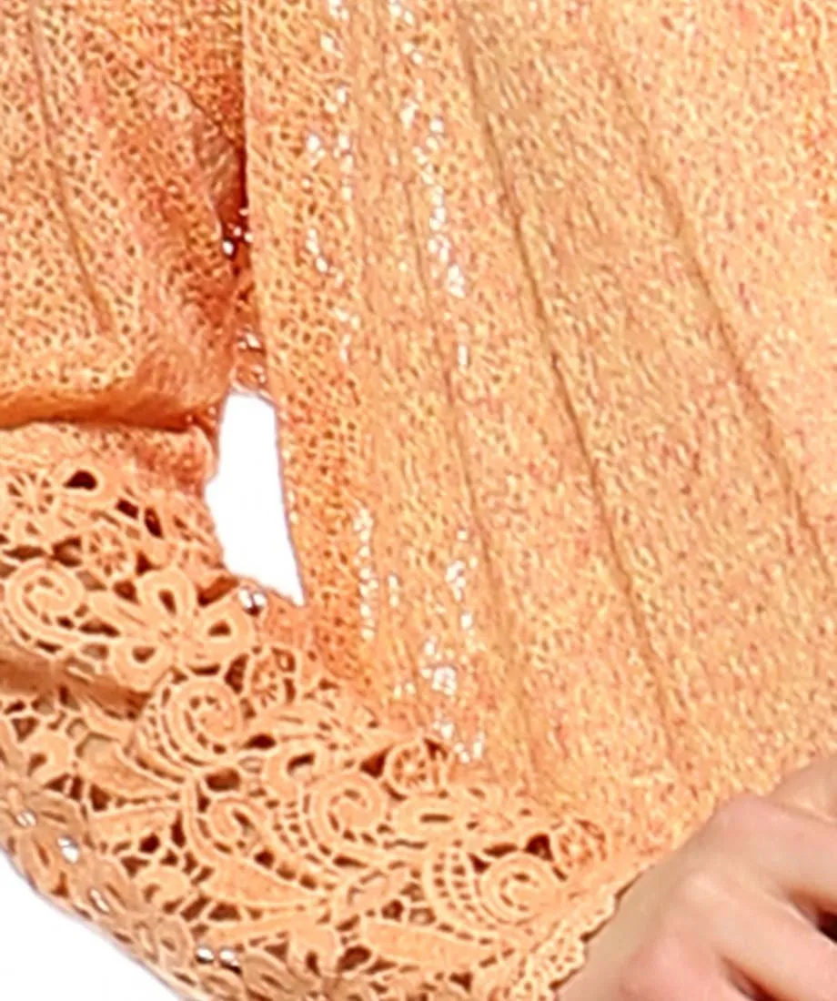 Lace Cardigans Crochet and Knit Apricot