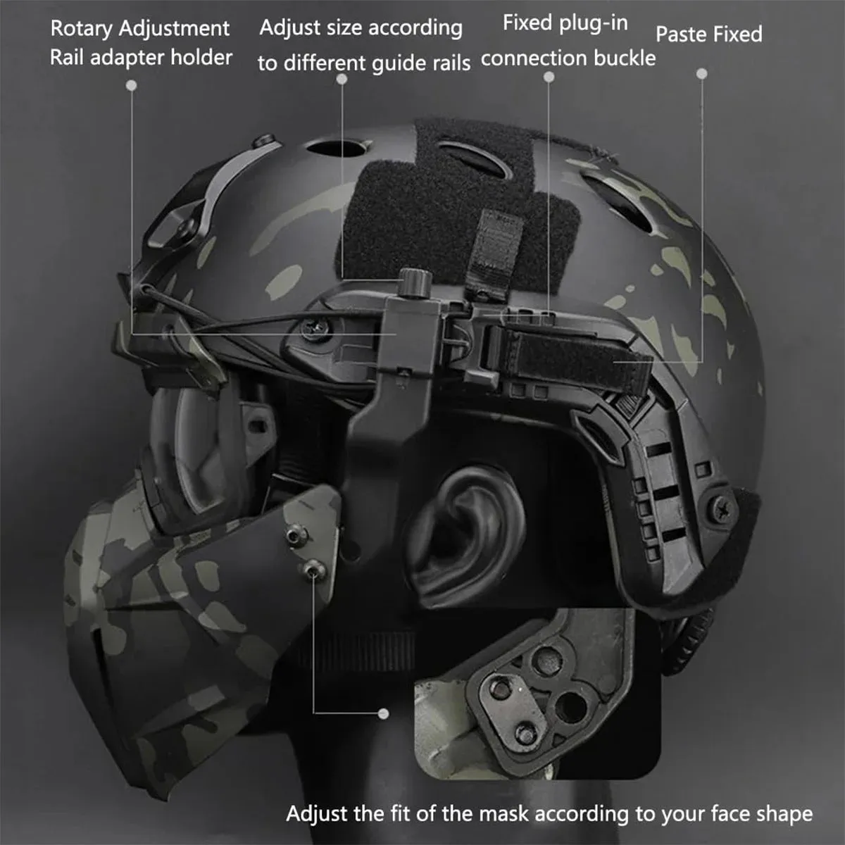 Tactical Fast SF Helmet Set Airsoft