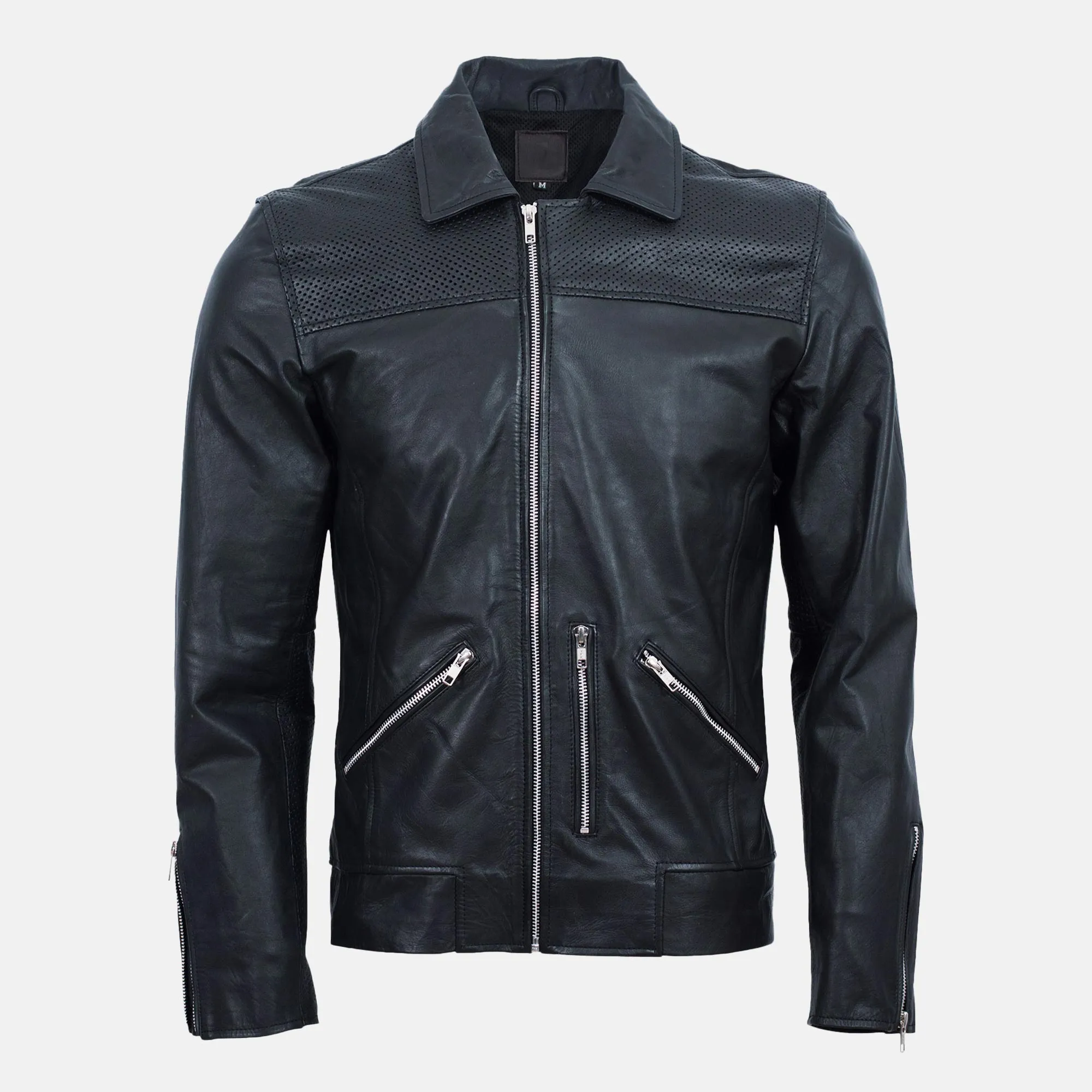 Tirat Summer Leather Biker Jacket