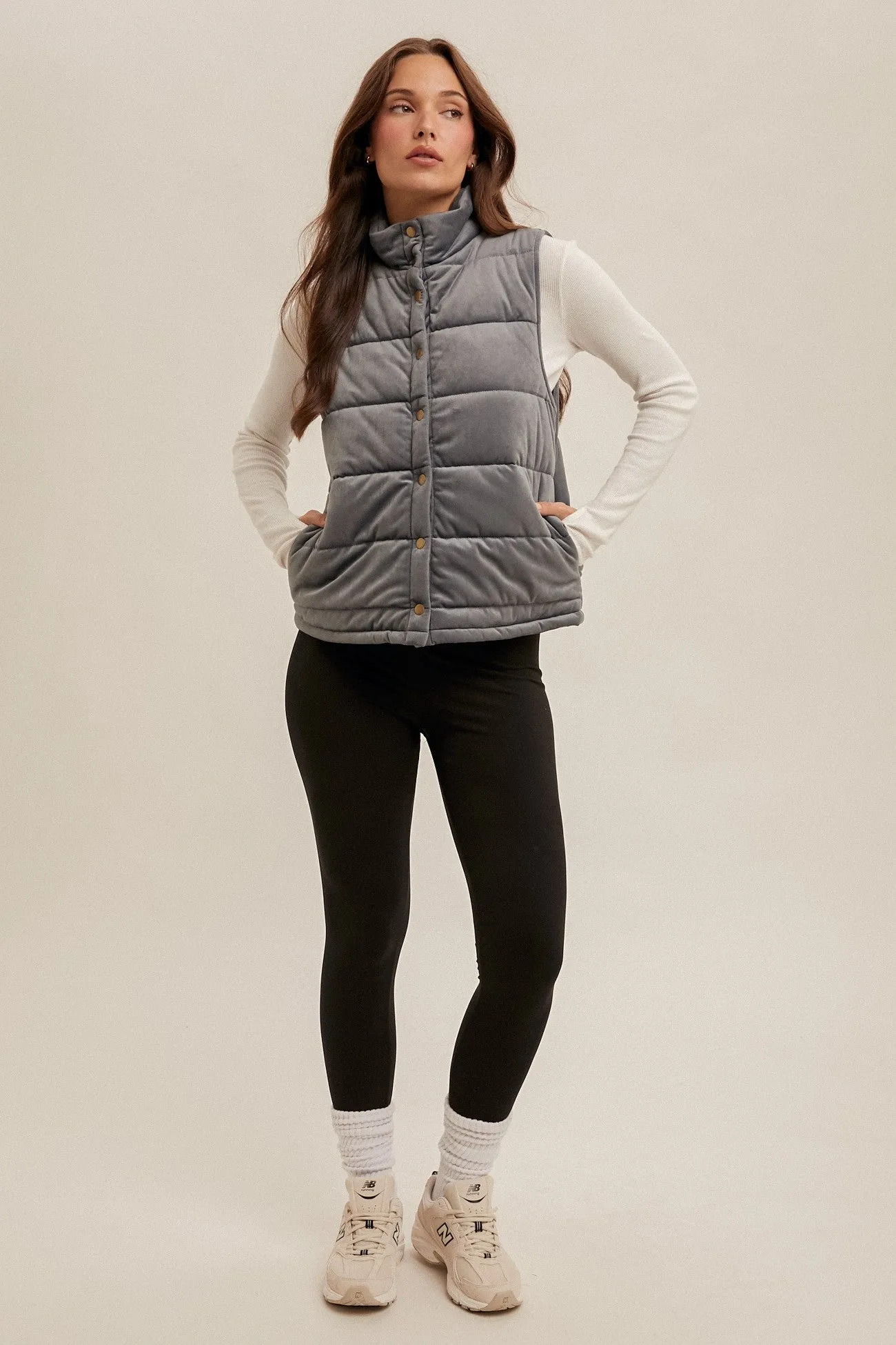 VELOUR PADDED VEST