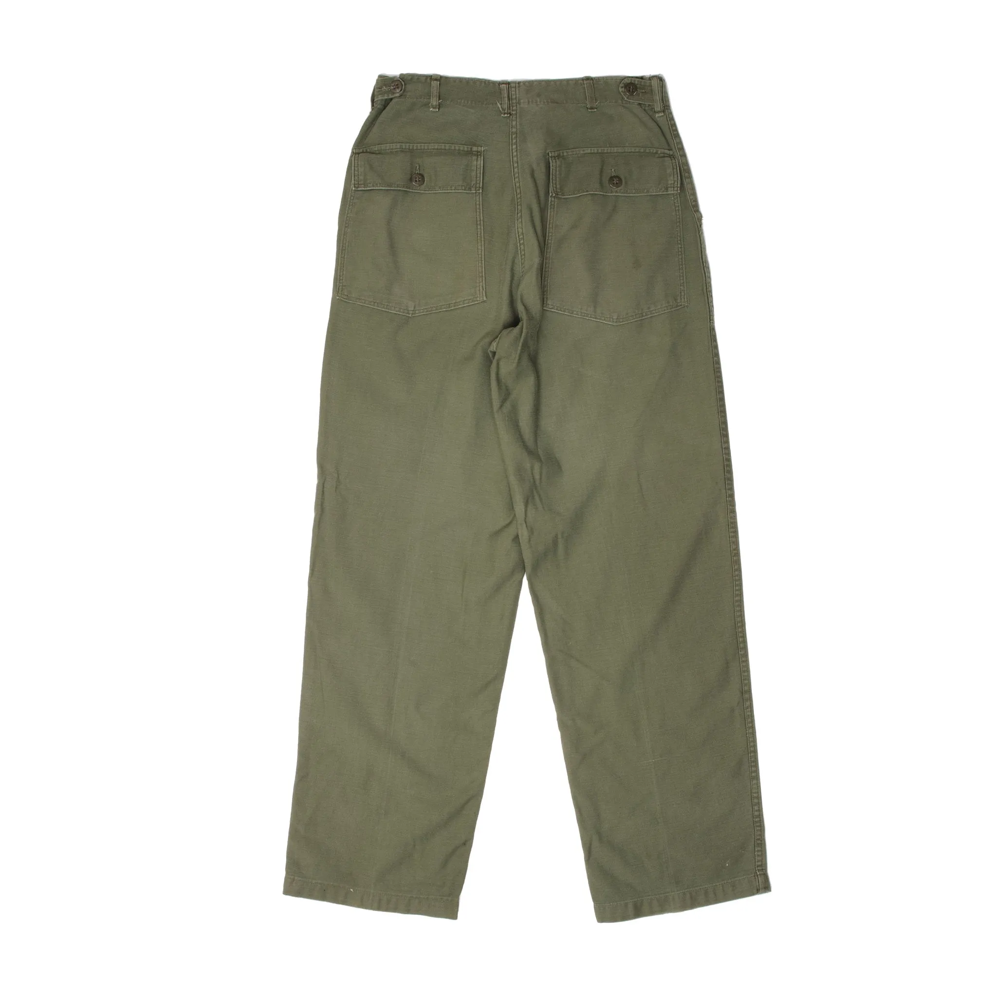 VINTAGE US ARMY UTILITY TROUSERS PANTS OG-107 SATEEN 1964 VIETNAM WAR MEDIUM